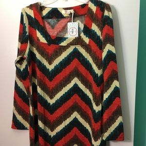Fall Chevron Tunic Dress